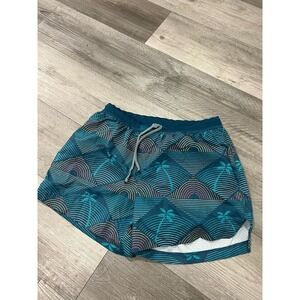 Rabbit Running Shorts Womens Surf N Turf Blue Coral Size Medium